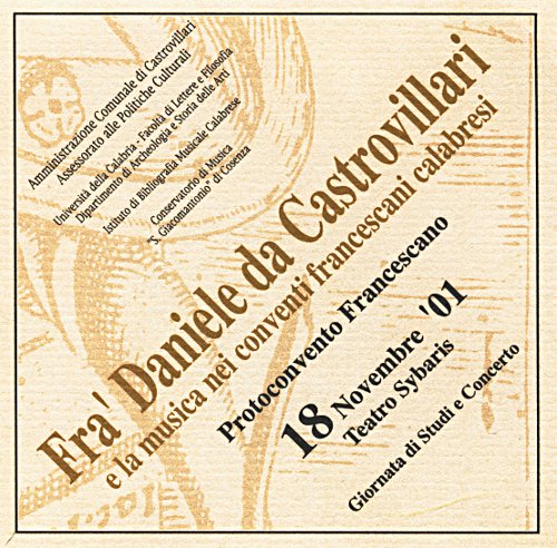 copertina brochure - Giornata di Studi e Concerto 18 novembre 2001